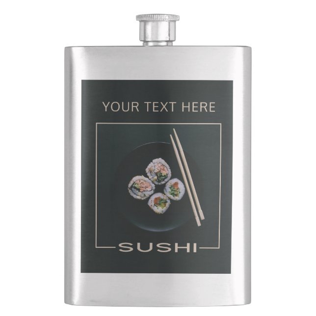 SUSHI anpassningsbar-textkolv Fickplunta (Framsidan)