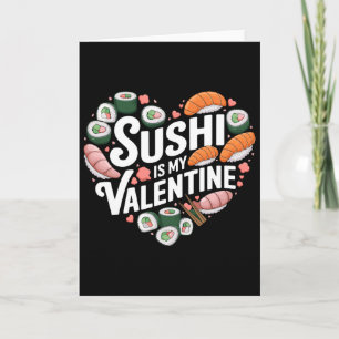 Sushi är min valentin japansk mat sashimi valentin kort