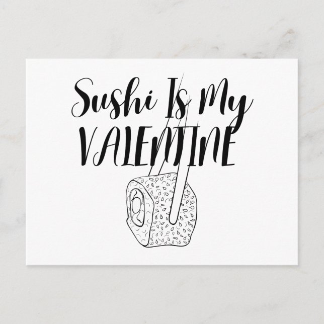 Sushi är min valentin  vykort (Framsida)