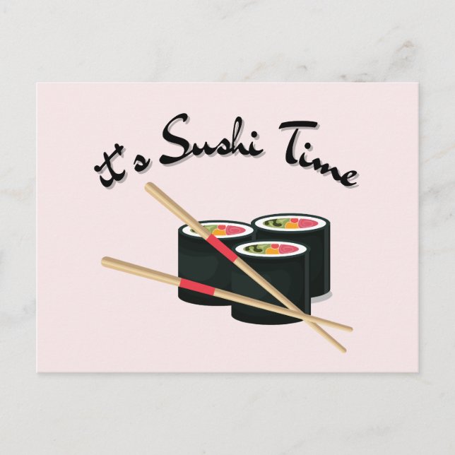 Sushi är min Valentine Vykort (Framsida)