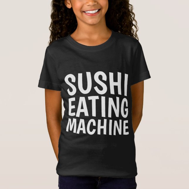 SUSHI ÄTANDE MASKIN BARN T-shirts (Framsida)