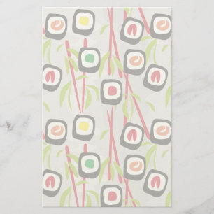Sushi-bakgrund Brevpapper