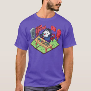 Sushi Beroende Cat Japansk Food Manga T Shirt