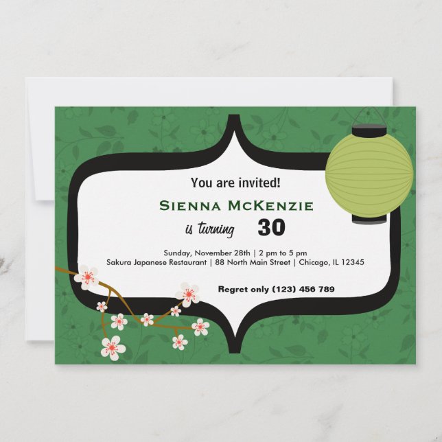 Sushi Birthday Inbjudningar (Framsida)