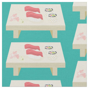 Sushi Board Mönster Teal Tyg