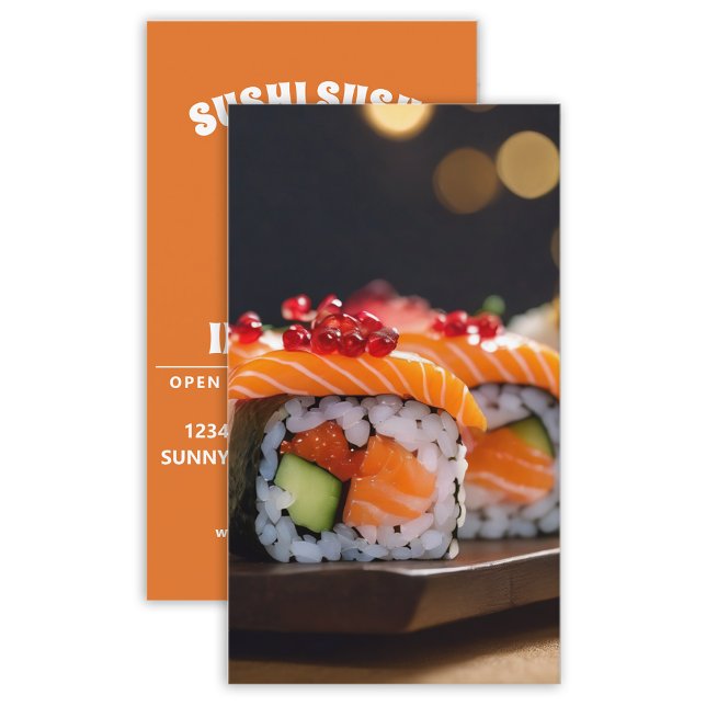 sushi bokeh visitkort (Skapare uppladdad)