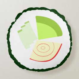 Sushi California Roll Rund Kudde