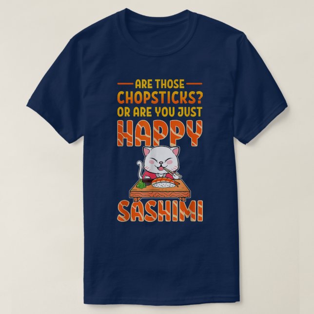 Sushi Cat Anime Merch Manga Cosplay Japansk mat  T Shirt (Design framsida)