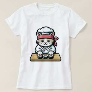 Sushi Cat - Cute & Funny Cat Skapar Sushi Art T Shirt