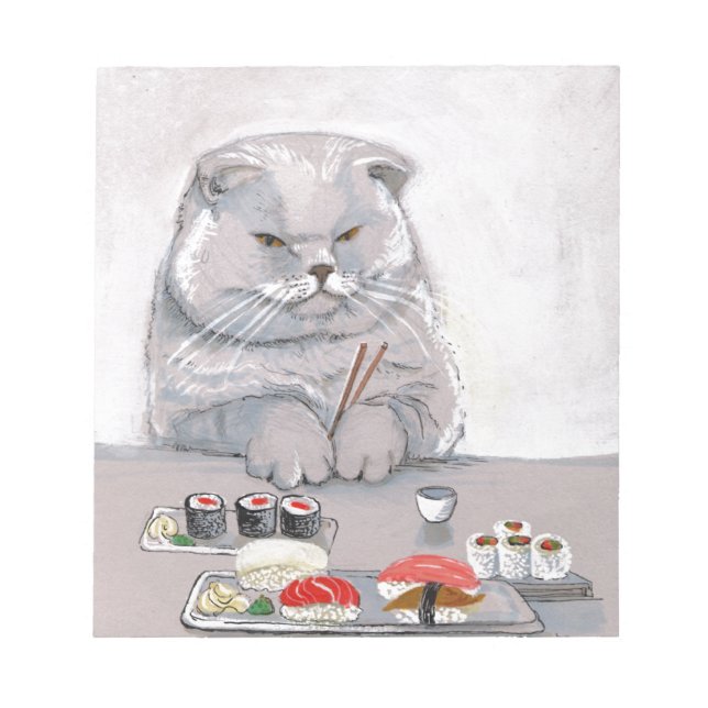 Sushi Cat Grumps ©CSiravo Anteckningsblock (Framsida)