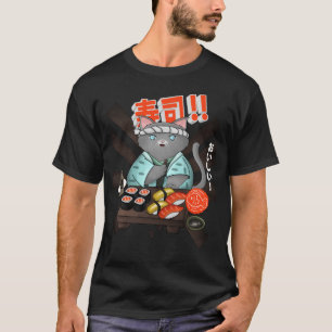 sushi cat japanese otaku t shirt