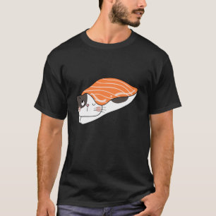 Sushi Cat Japansk Foodie Anime Älskare Crazy Cat S T Shirt