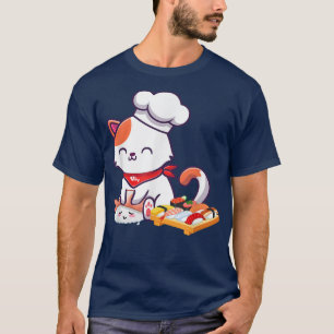 Sushi Cat Kawaii Anime Neko Japansk gåva för flick T Shirt