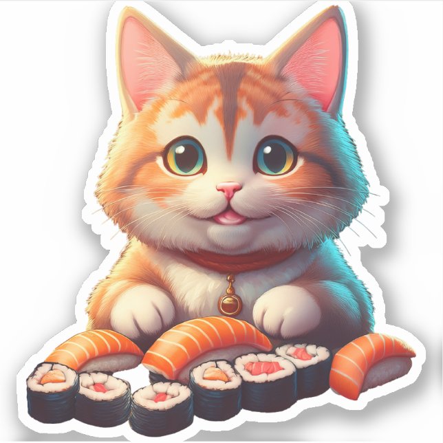 Sushi Cat Klistermärken (Framsida)