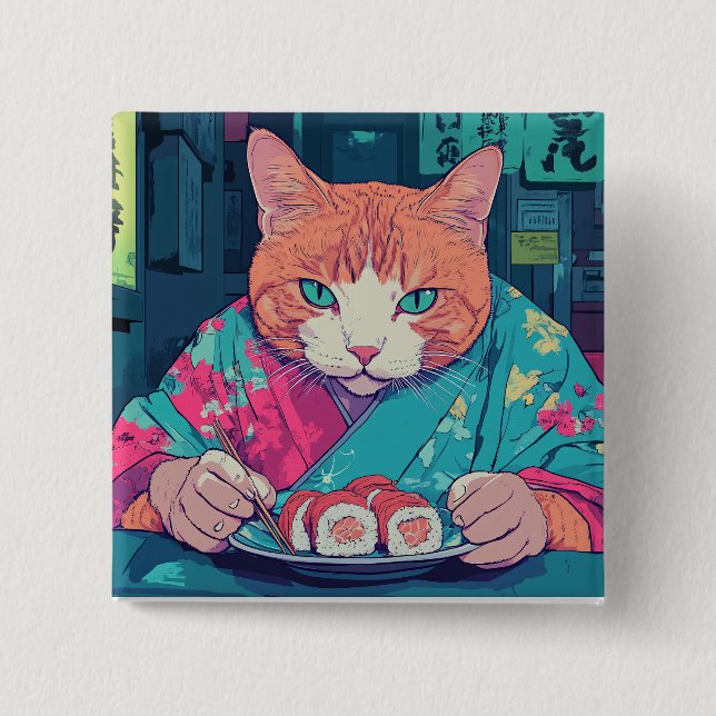 SUSHI CAT-KNAPP KNAPP (Framsida)