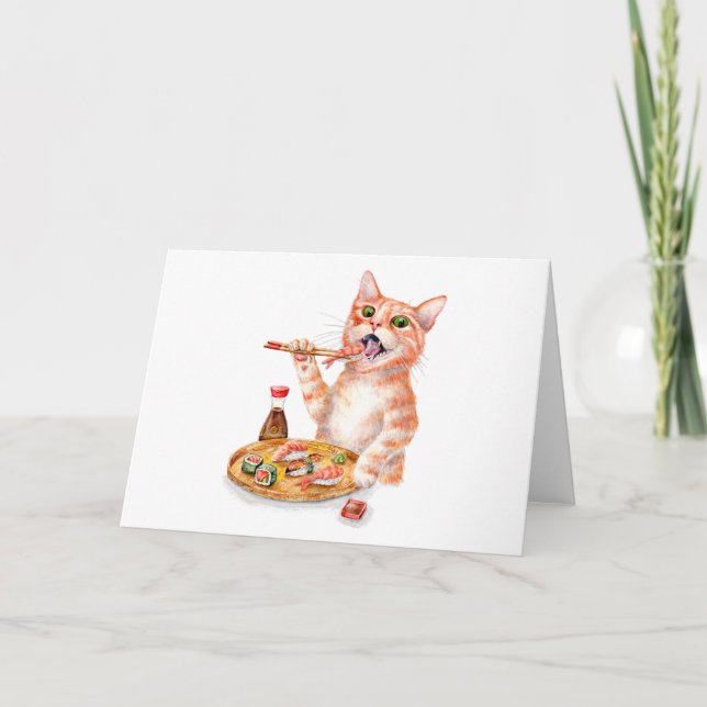 Sushi Cat Kort (Framsida)