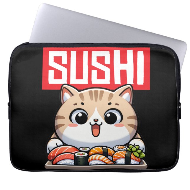Sushi Cat Laptop Fodral (Framsidan)