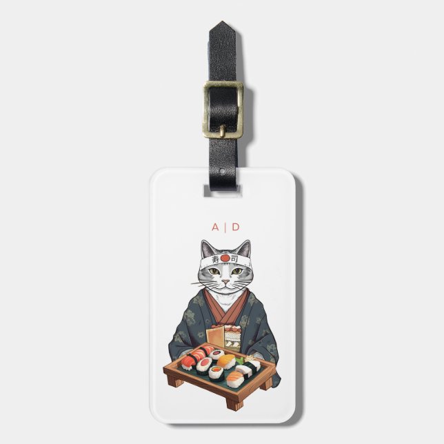 Sushi Cat Luggage Taggs Bagagebricka (Vertikal Framsida)