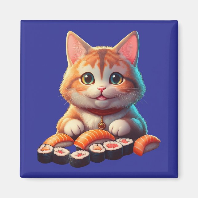Sushi Cat Magnet (Framsidan)