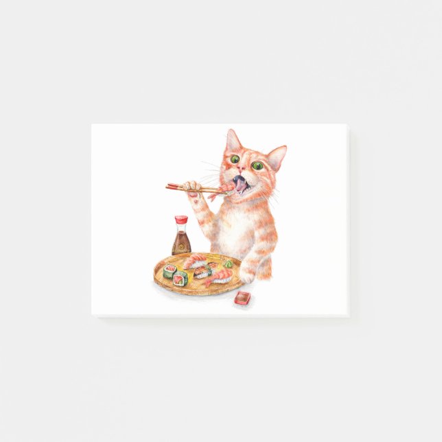 Sushi Cat Post-it Block (Framsida)