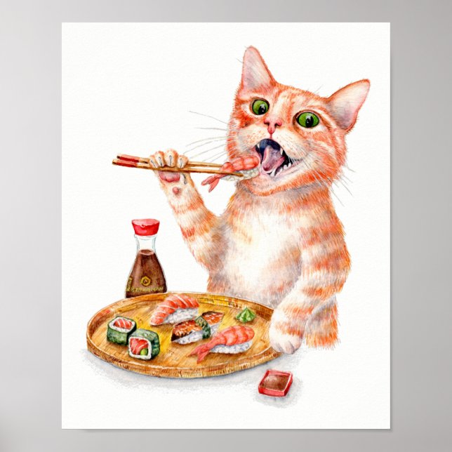 Sushi Cat Poster (Framsidan)