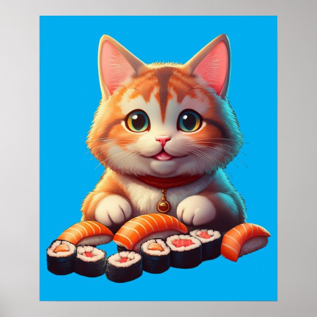Sushi Cat Poster (Framsidan)