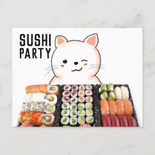 SUSHI CAT-POSTKARTOR VYKORT