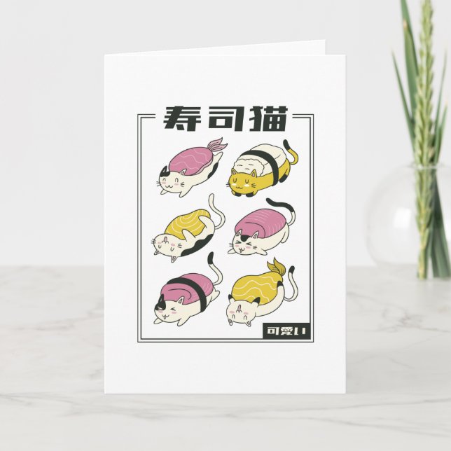 Sushi Cat Rolls Kort (Framsida)