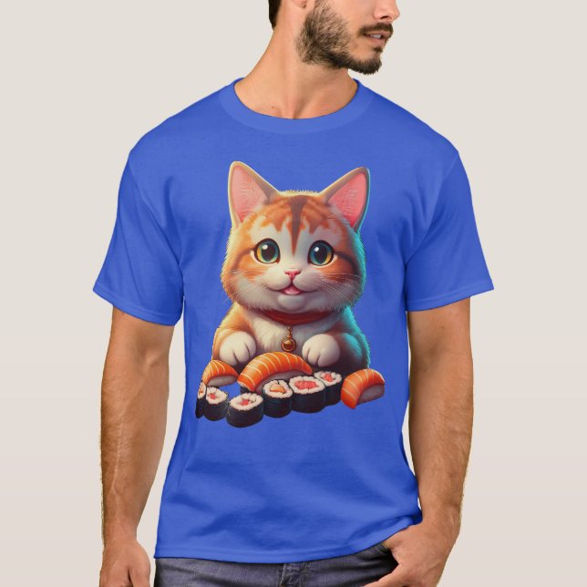 Sushi Cat T Shirt (Framsida)