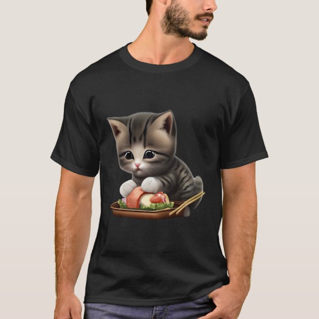 Sushi Cat T Shirt (Framsida)