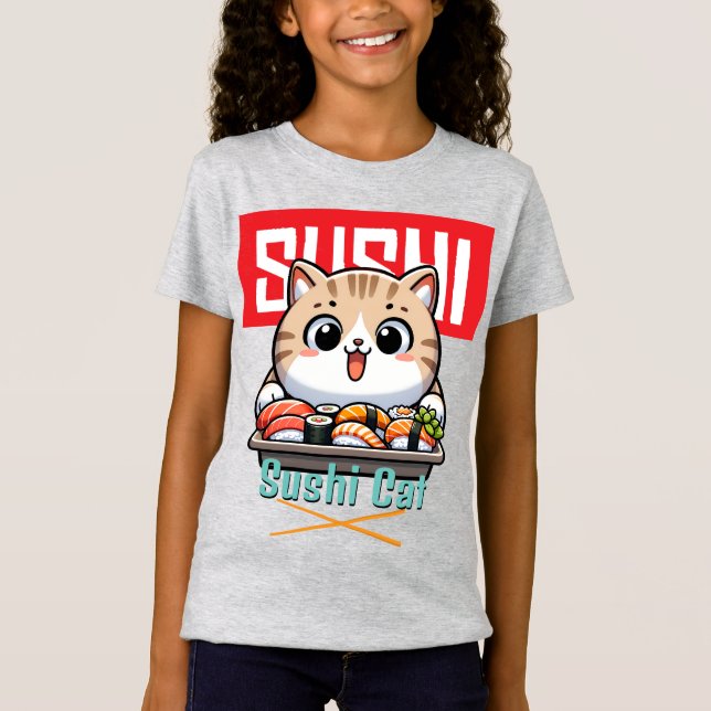 Sushi Cat T Shirt (Framsida)