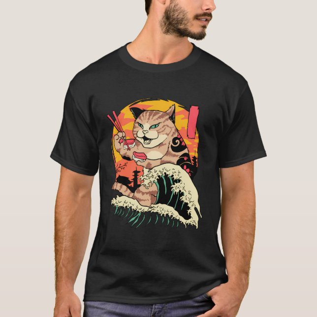 Sushi Cat T Shirt (Framsida)