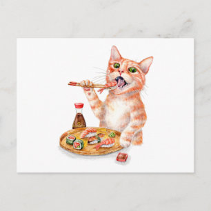Sushi Cat Vykort