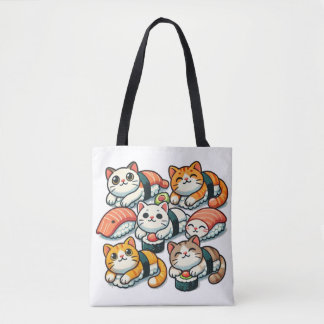 Sushi Cats-design för en unik Tote Bag Tygkasse