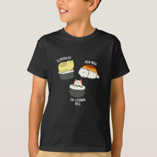 Sushi Cats Funny Sushi Pun Mörk BG T Shirt