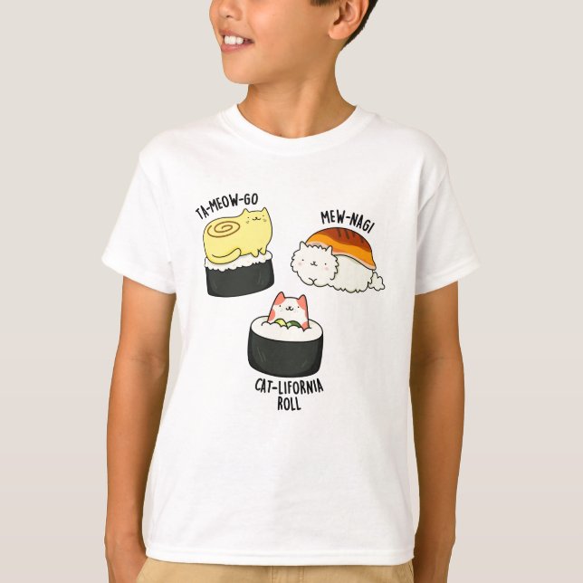 Sushi Cats Funny Sushi Pun T Shirt (Framsida)