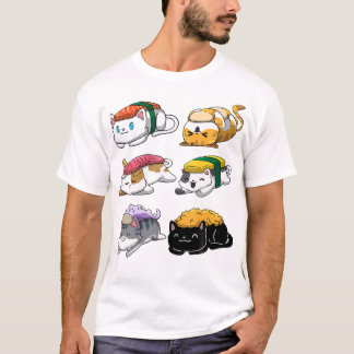Sushi Cats Sushi Älskare Cat Lover Kawaii Anime Ne T Shirt