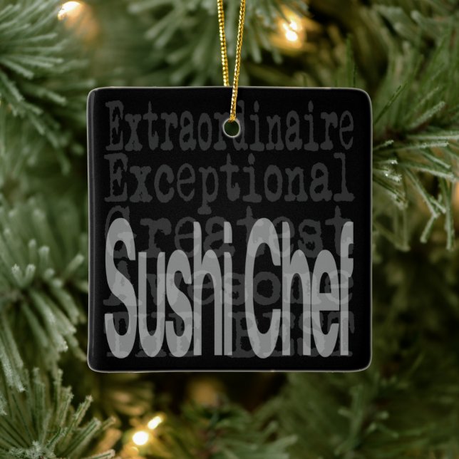 Sushi Chef Extraordinaire Ceramic Ornament (Träd)