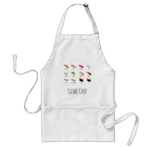 Sushi Chef Japanska matlagningssushi-diagram Förkläde