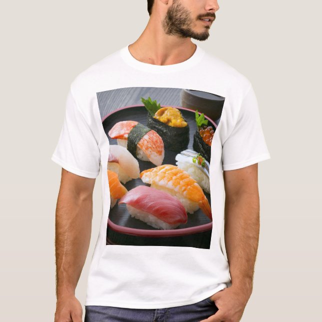 Sushi Circle – Japanese Round Dance T Shirt (Framsida)