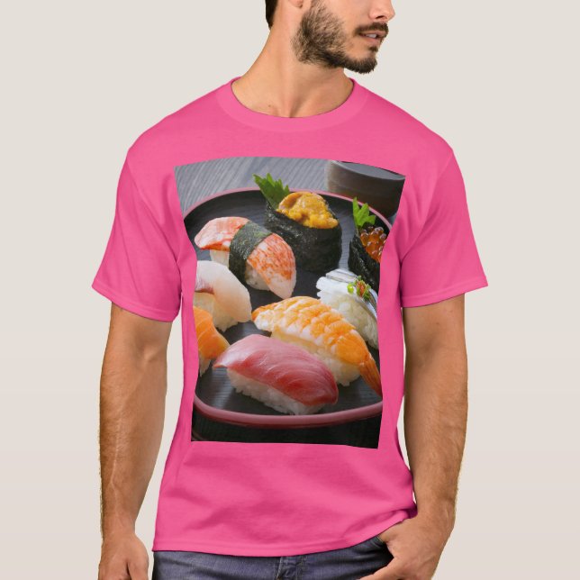 Sushi Circle – Japanese Round Dance T Shirt (Framsida)