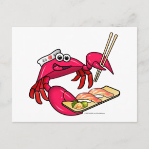 Sushi Crab Vykort