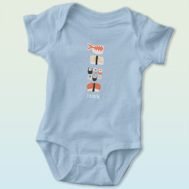 Sushi Custom Name Baby Bodykosti T Shirt