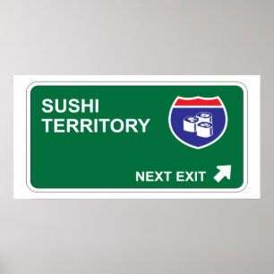 Sushi därefter går ut poster