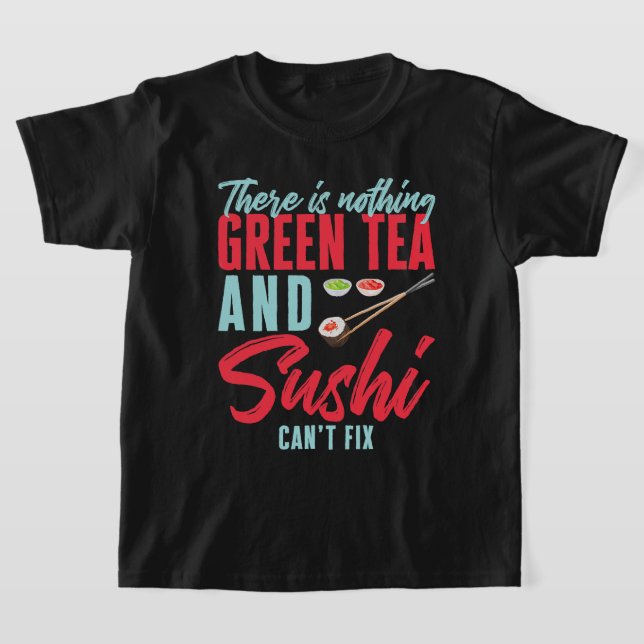 Sushi Design for Japansk Food Wasabi Älskare T Shirt (Laydown)