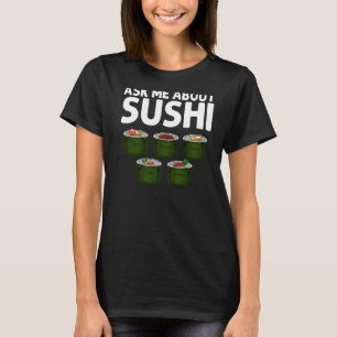 Sushi Designer För manar Women Japansk Food Maki E T Shirt