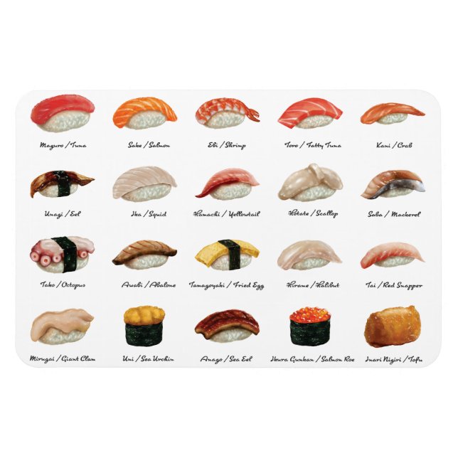 Sushi-diagram Magnet (Horisontell)