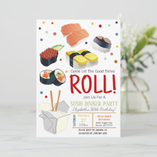 Sushi Dinner Party-inbjudan Inbjudningar