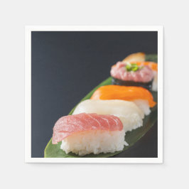 Sushi Elegance on Black – SUSHIMI Collection Pappersservett