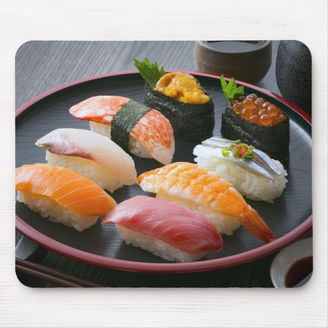 Sushi Elegance – Traditional Japanese Mouse Pad Musmatta (Framsidan)